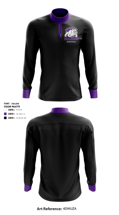 Pasco High School Basketball 33994988 Quarter Zip Jacket - 2