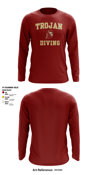 University Of Southern California Diving 38780209 Long Sleeve Performance Shirt - 6