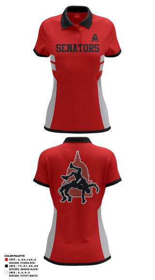 Women's Short Sleeve Performance Polo, Springfield High School Wrestling, Wrestling, Teamtime, Team time, sublimation, custom sports apparel, team uniforms, spirit wear, spiritwear, sports uniforms, custom shirts, team store, custom team store, fundraiser sports, apparel fundraiser