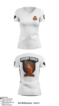 Shrimp Shack Shooters 38335157 Women's Short Sleeve V-neck Shirt - 3