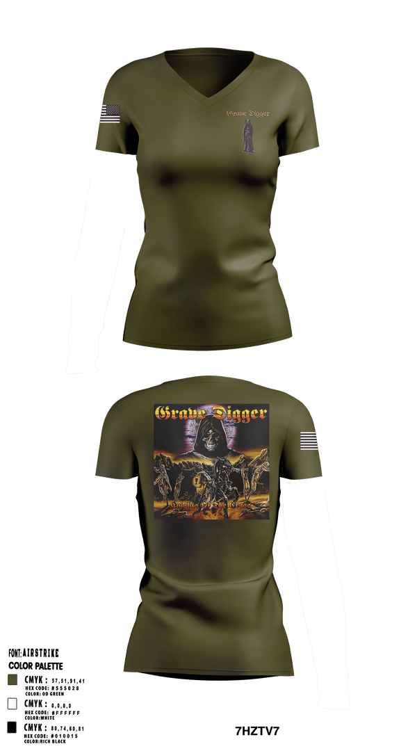 Women's Short Sleeve Vneck Shirt, , Army, Teamtime, Team time, sublimation, custom sports apparel, team uniforms, spirit wear, spiritwear, sports uniforms, custom shirts, team store, custom team store, fundraiser sports, apparel fundraiser