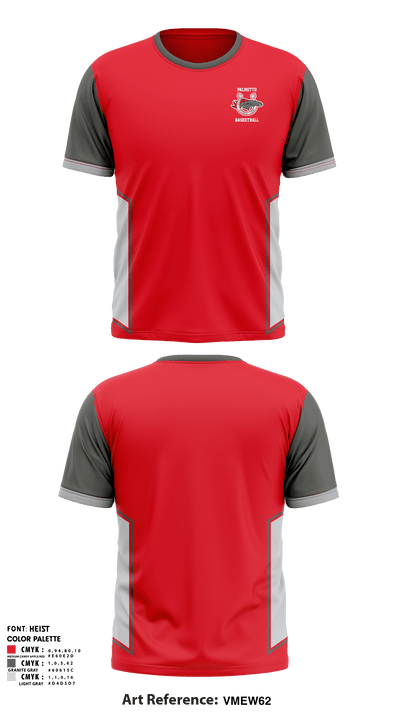 Palmetto High School Basketball 68806532 Short Sleeve Shooting Shirt - 1