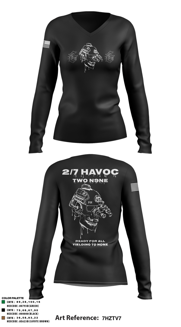 Women's Long Sleeve Vneck Shirt, , Marines, Teamtime, Team time, sublimation, custom sports apparel, team uniforms, spirit wear, spiritwear, sports uniforms, custom shirts, team store, custom team store, fundraiser sports, apparel fundraiser