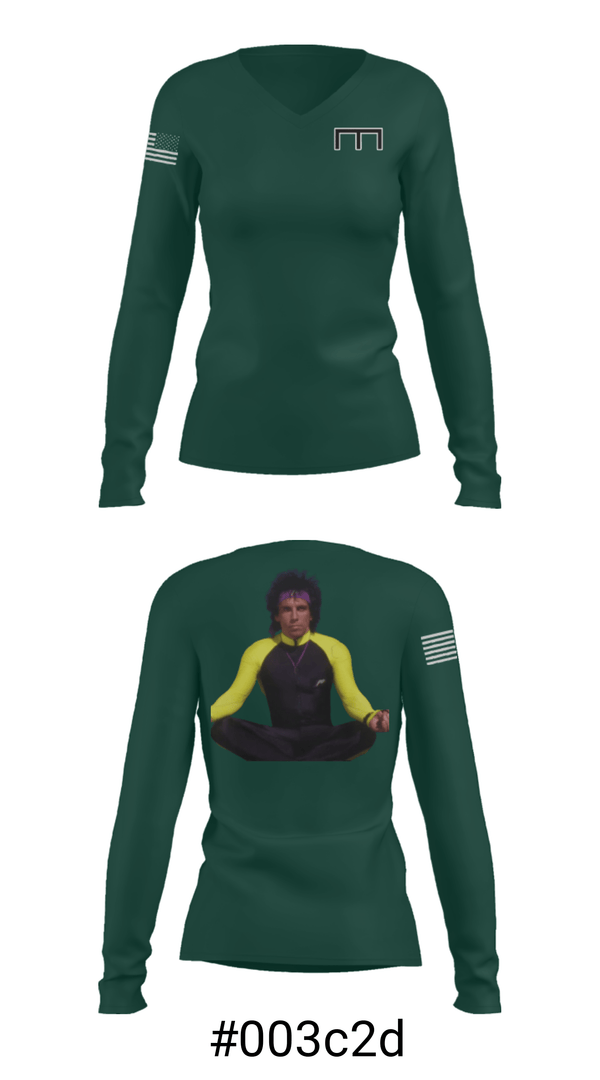 Women's Long Sleeve Vneck Shirt, , Army, Teamtime, Team time, sublimation, custom sports apparel, team uniforms, spirit wear, spiritwear, sports uniforms, custom shirts, team store, custom team store, fundraiser sports, apparel fundraiser