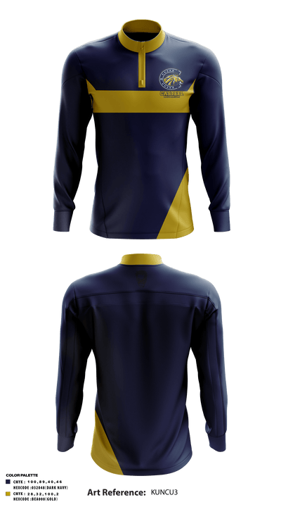 Casteel High School Badminton 82725468 Quarter Zip Jacket - 1
