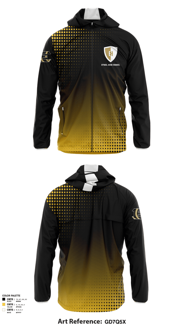 Windbreaker, Ethel High School, Spirit Store, Teamtime, Team time, sublimation, custom sports apparel, team uniforms, spirit wear, spiritwear, sports uniforms, custom shirts, team store, custom team store, fundraiser sports, apparel fundraiser