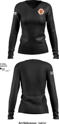 USAG Fort Sill 33635328 Women's Long Sleeve V-neck Shirt - 1