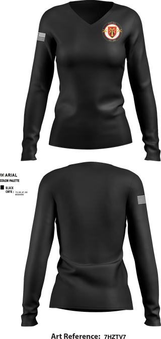 Women's Long Sleeve Vneck Shirt, , Army, Teamtime, Team time, sublimation, custom sports apparel, team uniforms, spirit wear, spiritwear, sports uniforms, custom shirts, team store, custom team store, fundraiser sports, apparel fundraiser