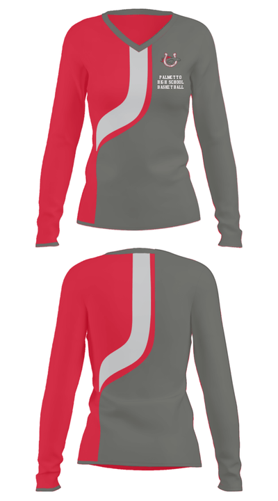 Palmetto High School Basketball 68806532 Women's Long Sleeve V-neck Shirt - 33