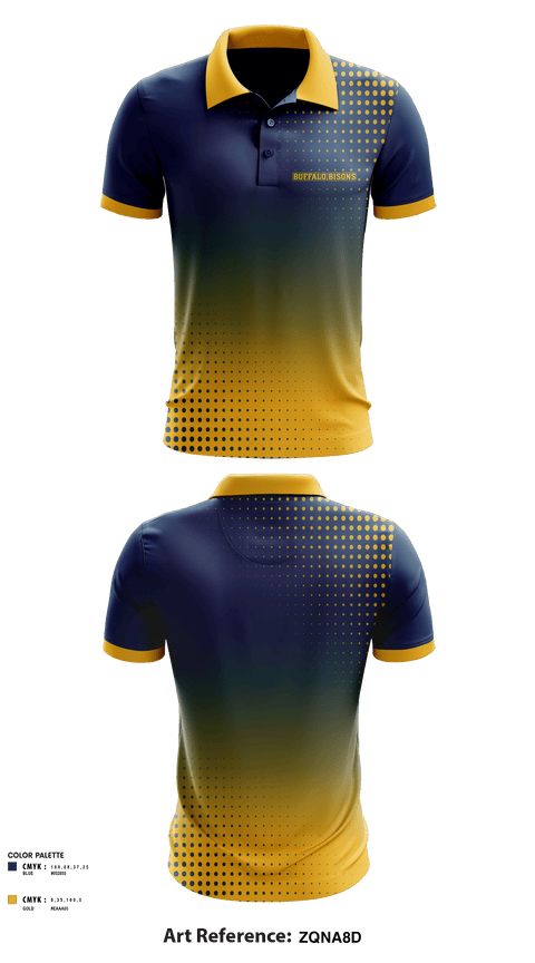Short Sleeve Performance Polo, Buffalo Bisons, Football, Teamtime, Team time, sublimation, custom sports apparel, team uniforms, spirit wear, spiritwear, sports uniforms, custom shirts, team store, custom team store, fundraiser sports, apparel fundraiser