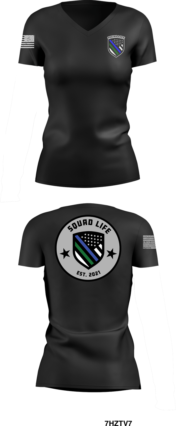 Women's Short Sleeve Vneck Shirt, Squad life, Police, Teamtime, Team time, sublimation, custom sports apparel, team uniforms, spirit wear, spiritwear, sports uniforms, custom shirts, team store, custom team store, fundraiser sports, apparel fundraiser