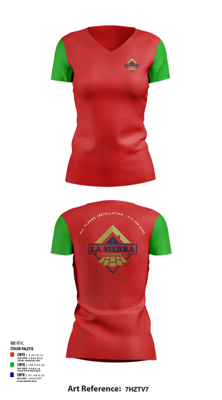 Women's Short Sleeve Vneck Shirt, La sierra flooringLa sierra flooring, , Teamtime, Team time, sublimation, custom sports apparel, team uniforms, spirit wear, spiritwear, sports uniforms, custom shirts, team store, custom team store, fundraiser sports, apparel fundraiser