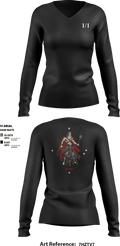 CHROMITE 96964112 Women's Long Sleeve V-neck Shirt - 4