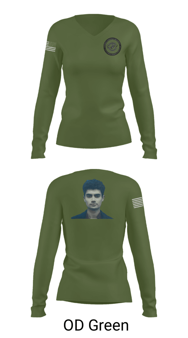 Women's Long Sleeve Vneck Shirt, , Marines, Teamtime, Team time, sublimation, custom sports apparel, team uniforms, spirit wear, spiritwear, sports uniforms, custom shirts, team store, custom team store, fundraiser sports, apparel fundraiser