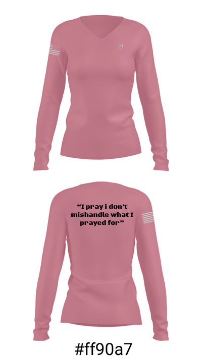Maximum Effort 31100923 Women's Long Sleeve V-neck Shirt - 37