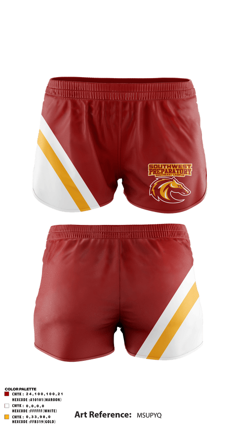 Track Shorts, Southwest Preparatory School - Southeast Campus, Spirit Store, Teamtime, Team time, sublimation, custom sports apparel, team uniforms, spirit wear, spiritwear, sports uniforms, custom shirts, team store, custom team store, fundraiser sports, apparel fundraiser