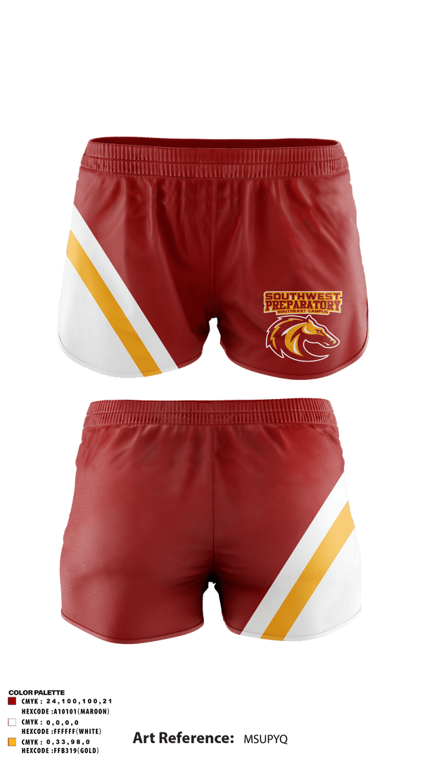 Track Shorts, Southwest Preparatory School - Southeast Campus, Spirit Store, Teamtime, Team time, sublimation, custom sports apparel, team uniforms, spirit wear, spiritwear, sports uniforms, custom shirts, team store, custom team store, fundraiser sports, apparel fundraiser