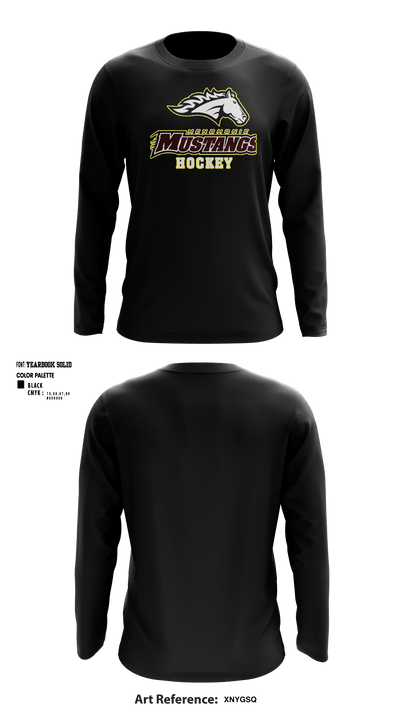 Menomonie High School Ice hockey 95189103 Long Sleeve Performance Shirt - 6