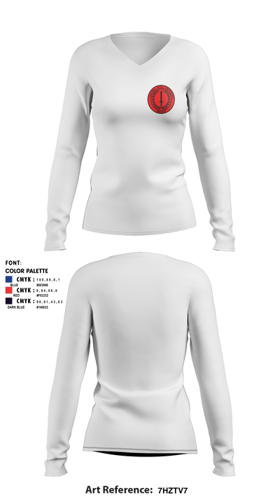 Alpha One Security Group 81233537 Women's Long Sleeve V-neck Shirt - 2