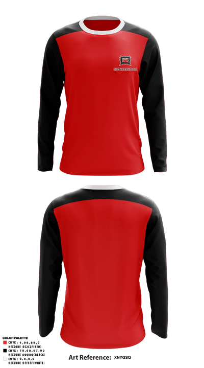 Spencerville Middle School Baseball 93404028 Long Sleeve Performance Shirt - 1