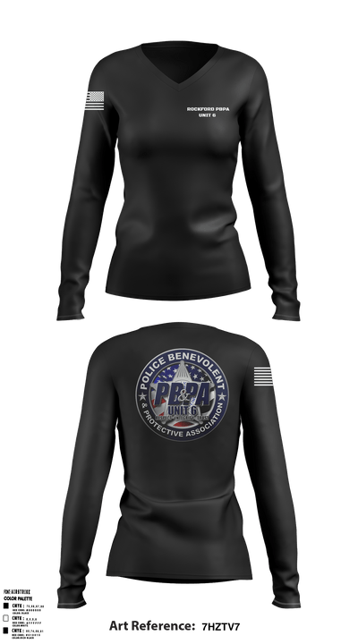 PBPA Unit 6 40952871 Women's Long Sleeve V-neck Shirt - 3