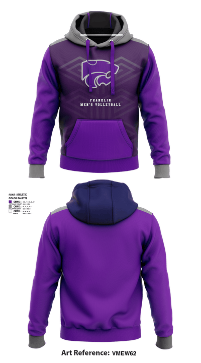 Franklin High School Volleyball 86995431 Hoodie - 1