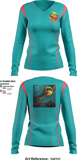 Women's Long Sleeve Vneck Shirt, Water For Crowns, , Teamtime, Team time, sublimation, custom sports apparel, team uniforms, spirit wear, spiritwear, sports uniforms, custom shirts, team store, custom team store, fundraiser sports, apparel fundraiser