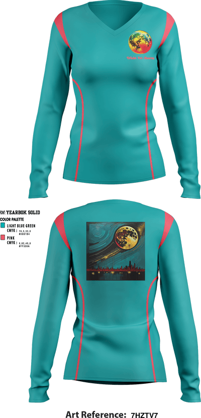 Water For Crowns 76697308 Women's Long Sleeve V-neck Shirt - 1