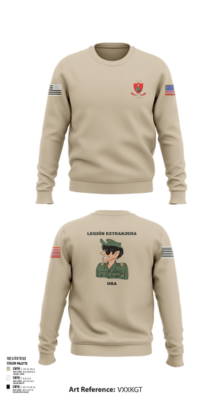 Crew Neck Sweatshirt, , Army, Teamtime, Team time, sublimation, custom sports apparel, team uniforms, spirit wear, spiritwear, sports uniforms, custom shirts, team store, custom team store, fundraiser sports, apparel fundraiser