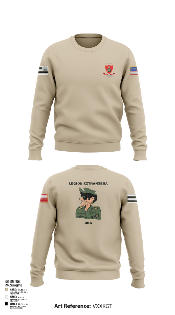 Crew Neck Sweatshirt, , Army, Teamtime, Team time, sublimation, custom sports apparel, team uniforms, spirit wear, spiritwear, sports uniforms, custom shirts, team store, custom team store, fundraiser sports, apparel fundraiser