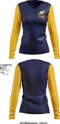 West Babylon High School Gymnastics 81093616 Women's Long Sleeve V-neck Shirt - 1