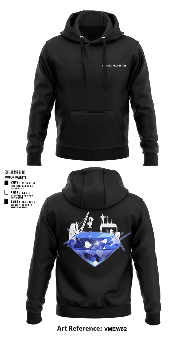Hoodie, LittleRockDog’sDiamond Properties, Men's Basketball, Teamtime, Team time, sublimation, custom sports apparel, team uniforms, spirit wear, spiritwear, sports uniforms, custom shirts, team store, custom team store, fundraiser sports, apparel fundraiser