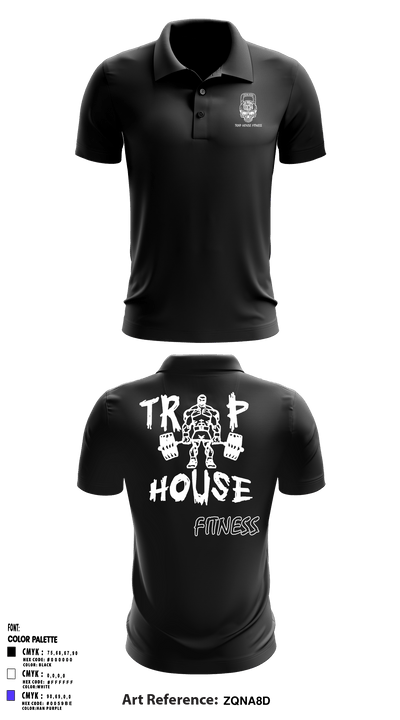 Trap House Fitness 35010693 Short Sleeve Performance Polo - 3
