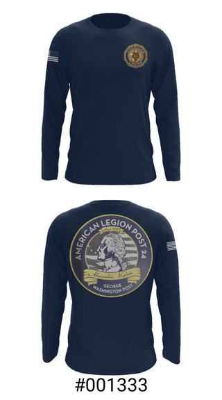 Long Sleeve Performance Shirt, American Legion Post 24, , Teamtime, Team time, sublimation, custom sports apparel, team uniforms, spirit wear, spiritwear, sports uniforms, custom shirts, team store, custom team store, fundraiser sports, apparel fundraiser