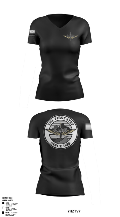 HSC, SOATB 79652087 Women's Short Sleeve V-neck Shirt - 3