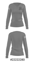 Pioneer Ridge Middle School Volleyball 26800104 Women's Long Sleeve V-neck Shirt - 26