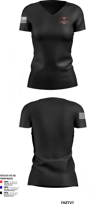 Women's Short Sleeve Vneck Shirt, , Fire Department, Teamtime, Team time, sublimation, custom sports apparel, team uniforms, spirit wear, spiritwear, sports uniforms, custom shirts, team store, custom team store, fundraiser sports, apparel fundraiser
