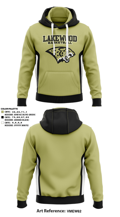 Lakewood High School Basketball 92338285 Hoodie - 1