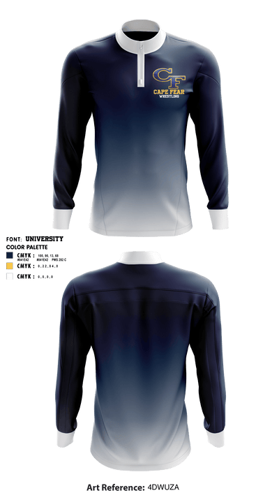 Cape Fear High School Wrestling 75219842 Quarter Zip Jacket - 2