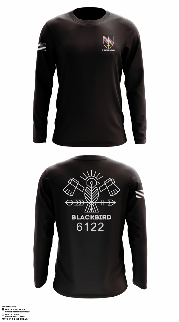 Long Sleeve Performance Shirt, 1-54th SFABBco 1/54th SFAB, Army, Teamtime, Team time, sublimation, custom sports apparel, team uniforms, spirit wear, spiritwear, sports uniforms, custom shirts, team store, custom team store, fundraiser sports, apparel fundraiser