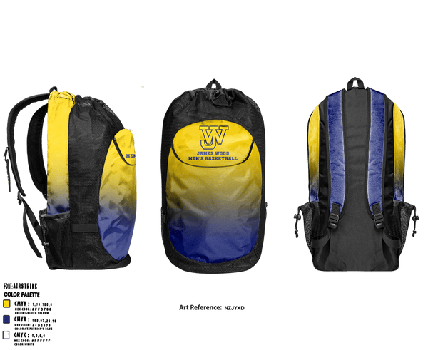 Gear Bag, James Wood High School Basketball, Men's Basketball, Teamtime, Team time, sublimation, custom sports apparel, team uniforms, spirit wear, spiritwear, sports uniforms, custom shirts, team store, custom team store, fundraiser sports, apparel fundraiser