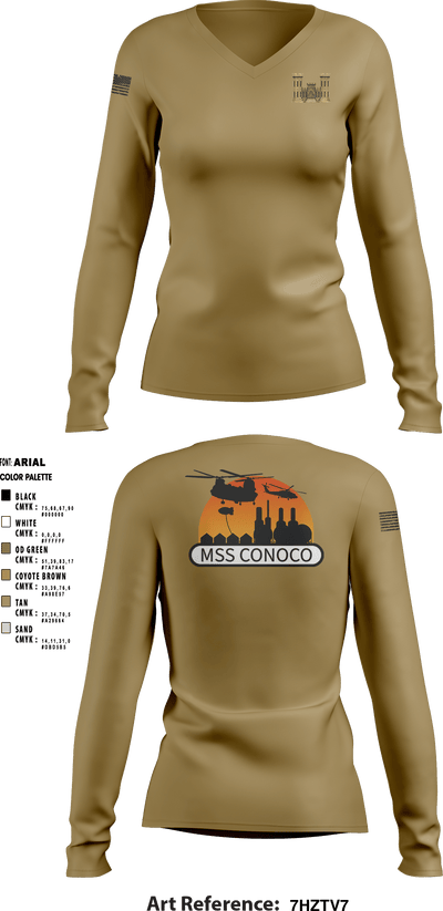 MSSC Essayons 2 48058860 Women's Long Sleeve V-neck Shirt - 4