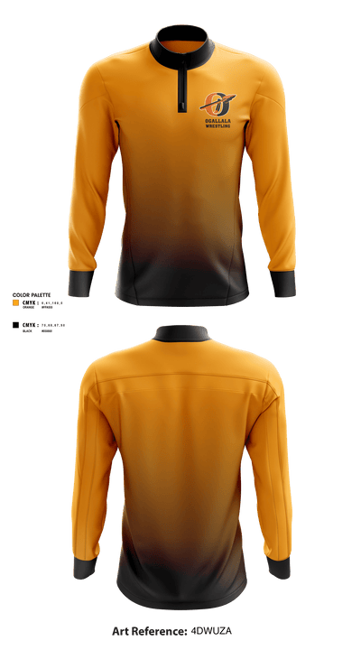 Ogallala High School Wrestling 28181125 Quarter Zip Jacket - 1