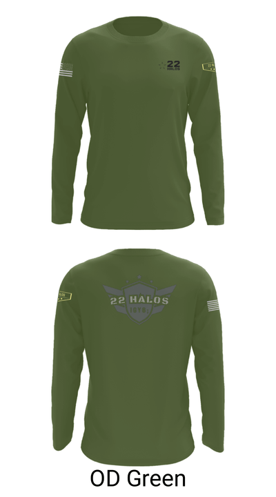 22 Halos 54349080 Long Sleeve Performance Shirt - 16
