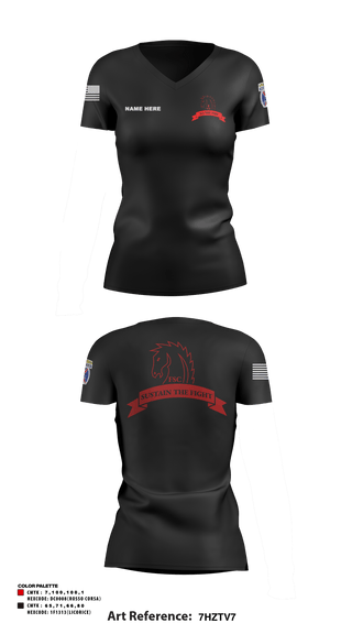 Women's Short Sleeve Vneck Shirt, Echo FSC Stampede 7th Eng, Army, Teamtime, Team time, sublimation, custom sports apparel, team uniforms, spirit wear, spiritwear, sports uniforms, custom shirts, team store, custom team store, fundraiser sports, apparel fundraiser