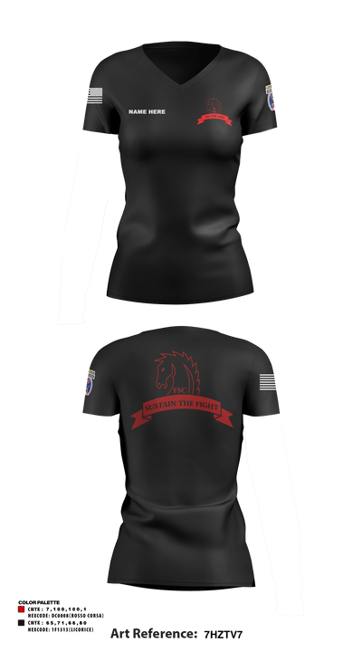 Echo FSC Stampede 7th Eng 46267386 Women's Short Sleeve V-neck Shirt - 9