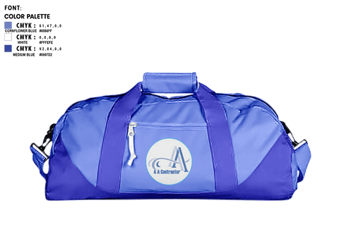 Duffle Bag, AA Contractor LLCAA Contractor LLC, , Teamtime, Team time, sublimation, custom sports apparel, team uniforms, spirit wear, spiritwear, sports uniforms, custom shirts, team store, custom team store, fundraiser sports, apparel fundraiser