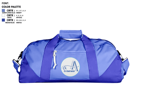 Duffle Bag, AA Contractor LLCAA Contractor LLC, , Teamtime, Team time, sublimation, custom sports apparel, team uniforms, spirit wear, spiritwear, sports uniforms, custom shirts, team store, custom team store, fundraiser sports, apparel fundraiser