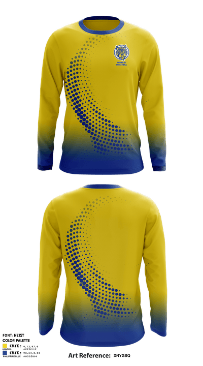 Humboldt High School Basketball 17496278 Long Sleeve Shooting Shirt - 1