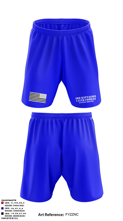 3rd Battalion 142nd Combat Aviation Brigade 54852573 Athletic Shorts With Pockets - 2